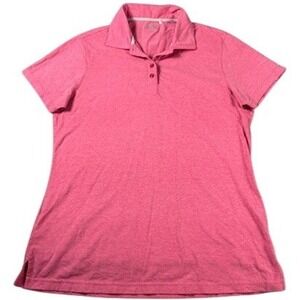 Ping Golf Polo Shirt Womens Medium Pink Heathered Short Sleeve Athletic‎ Top